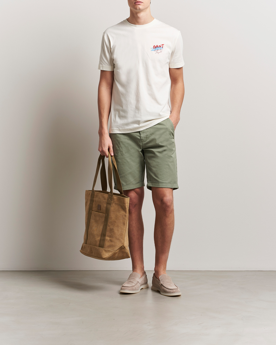 Herren | Shorts | GANT | Regular Sunfaded Shorts Kalamata Green