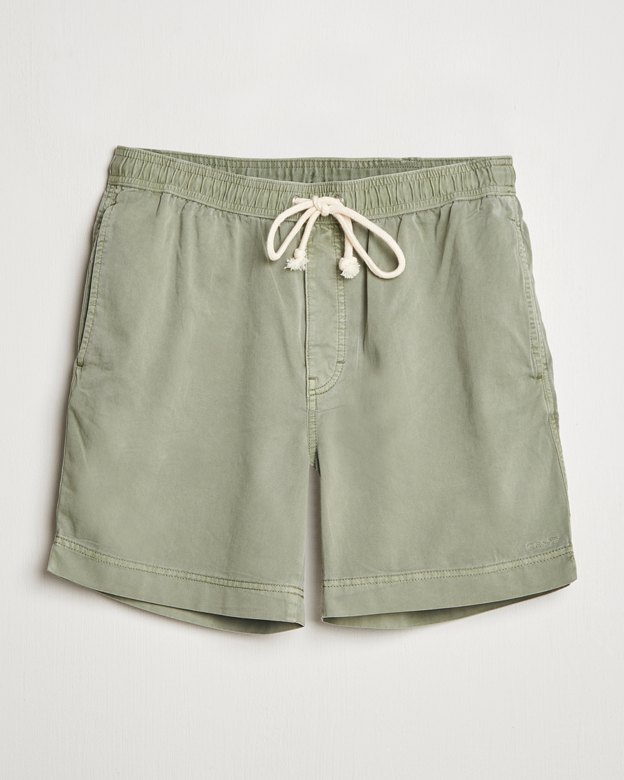 Herren | Shorts | GANT | Regular Sunfaded Drawstring Shorts Kalamata Green