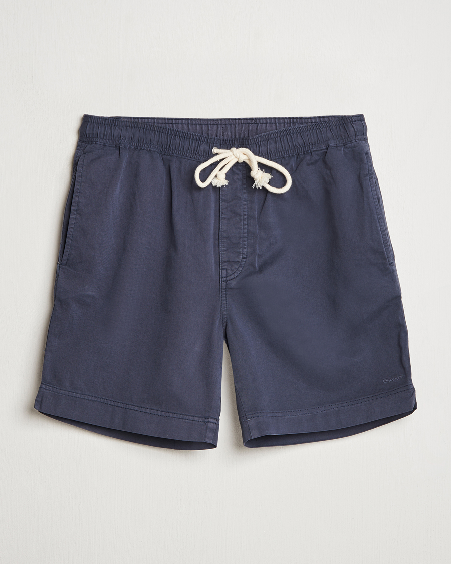 Herren | Shorts | GANT | Regular Sunfaded Drawstring Shorts Evening Blue