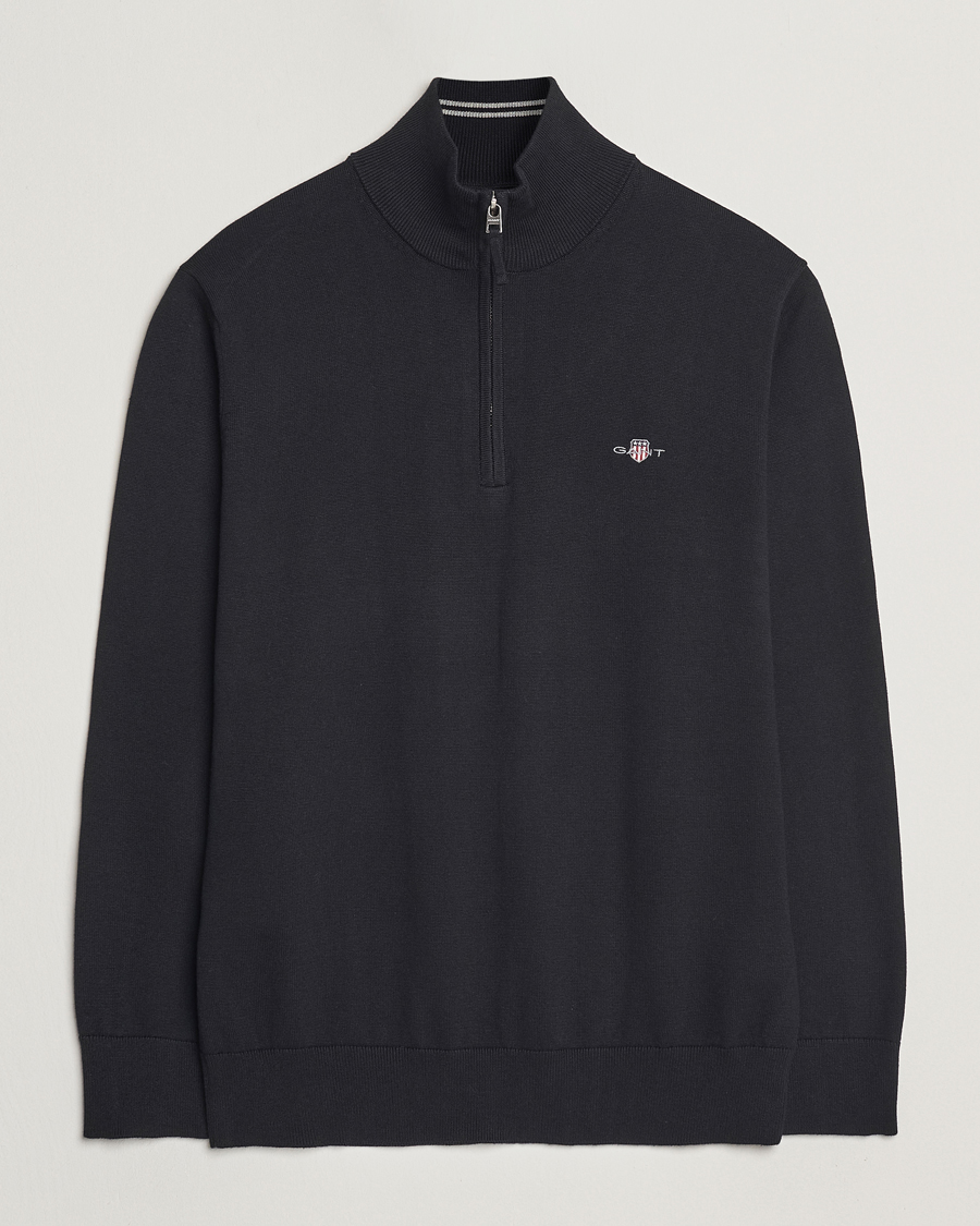 Herren | Pullover | GANT | Classic Cotton Half Zip Black