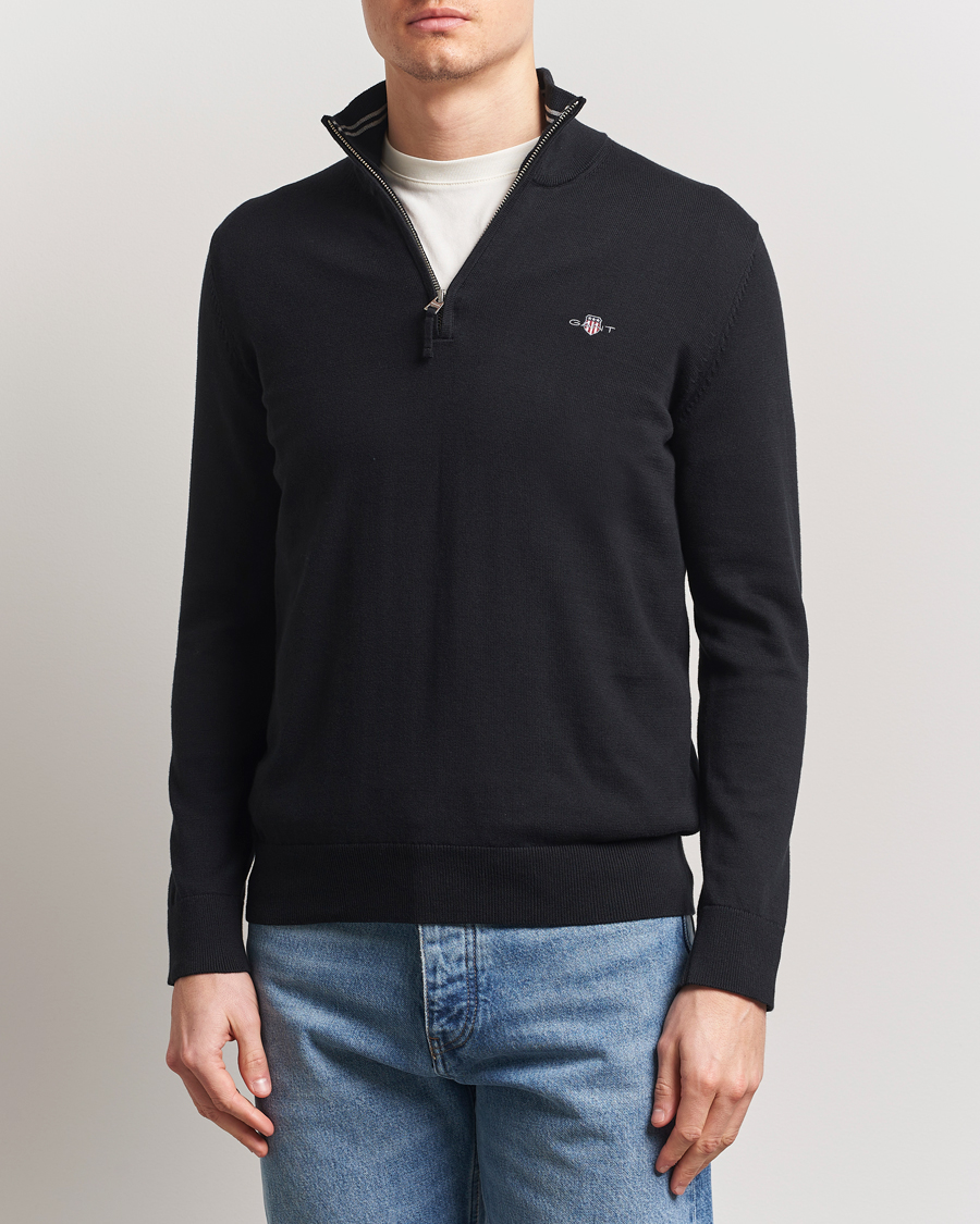 Herren | Pullover | GANT | Classic Cotton Half Zip Black