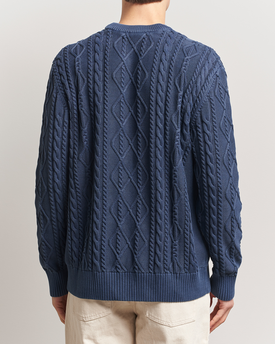 Herren | Pullover | GANT | Aran Cable Knitted Sweater Evening Blue