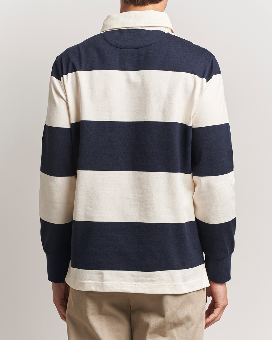 Herren | Pullover | GANT | Barstriped Rugger Evening Blue