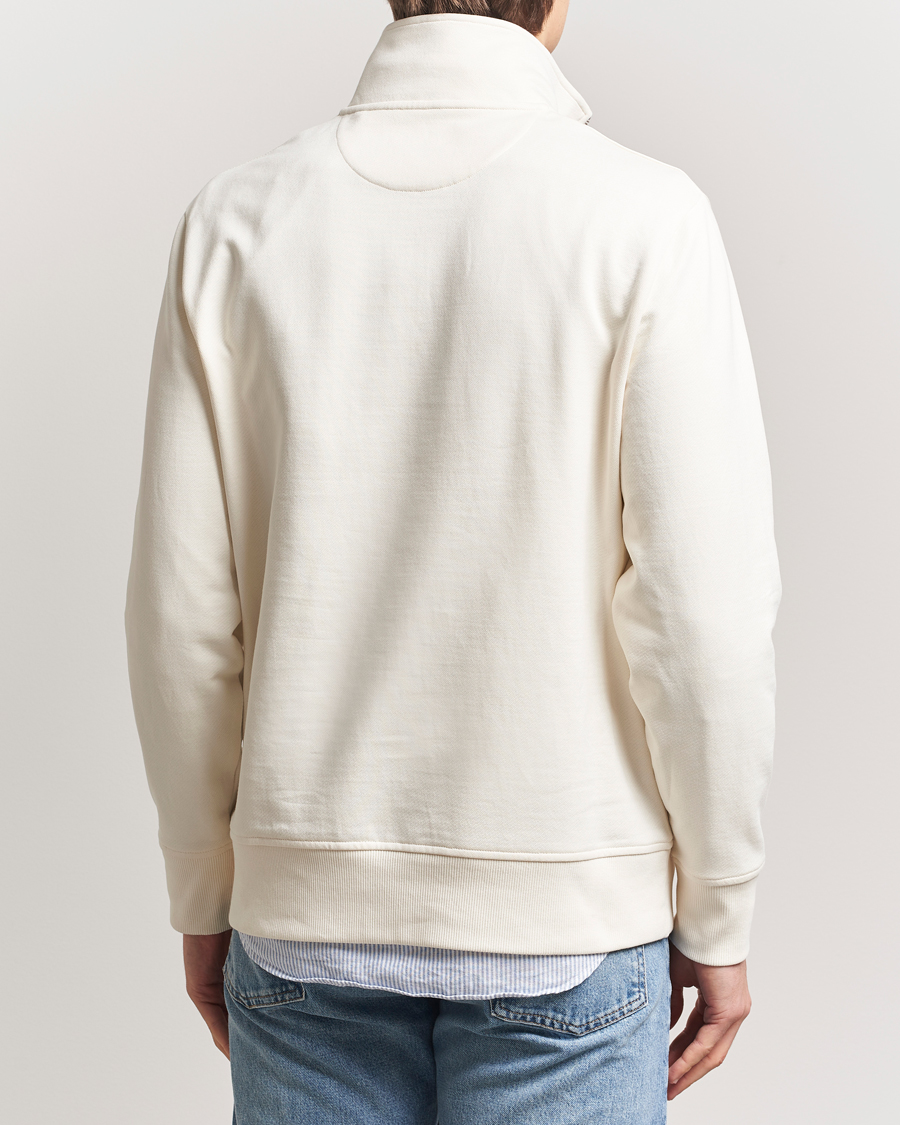 Herren | Pullover | GANT | Script Graphic Half Zip Sweater Cream
