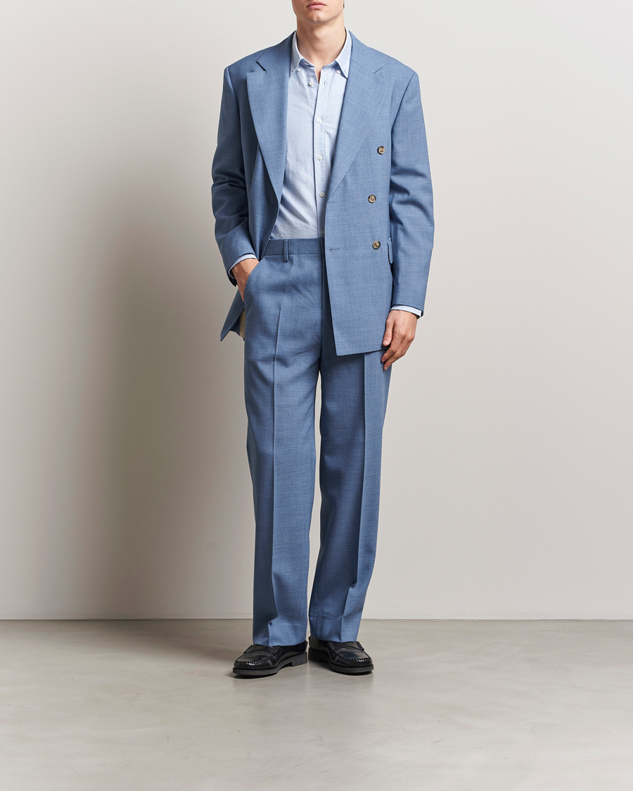 Herren | Hosen | GANT | Mouline Wool Suit Trousers Salty Sea