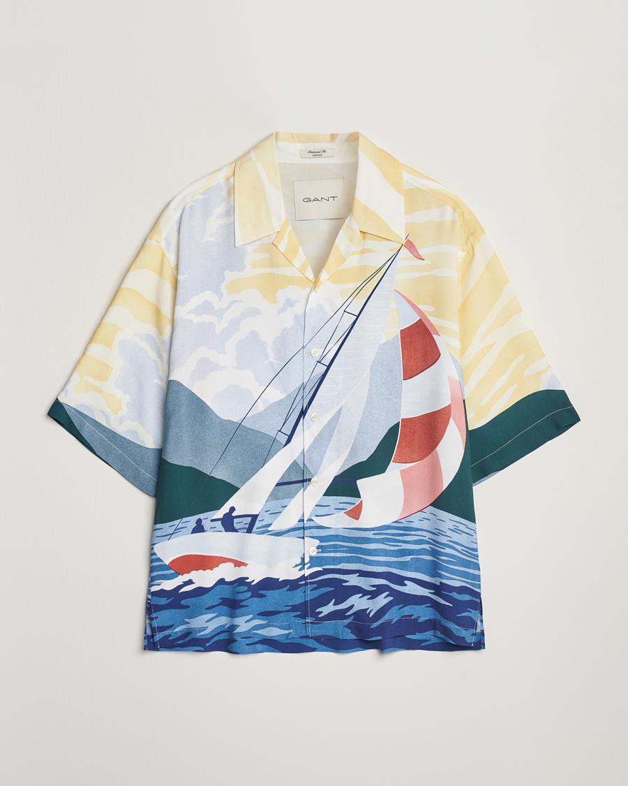 Herren | Hemden | GANT | Relaxed Fit Scenery Sailing Short Sleeve Shirt Multi