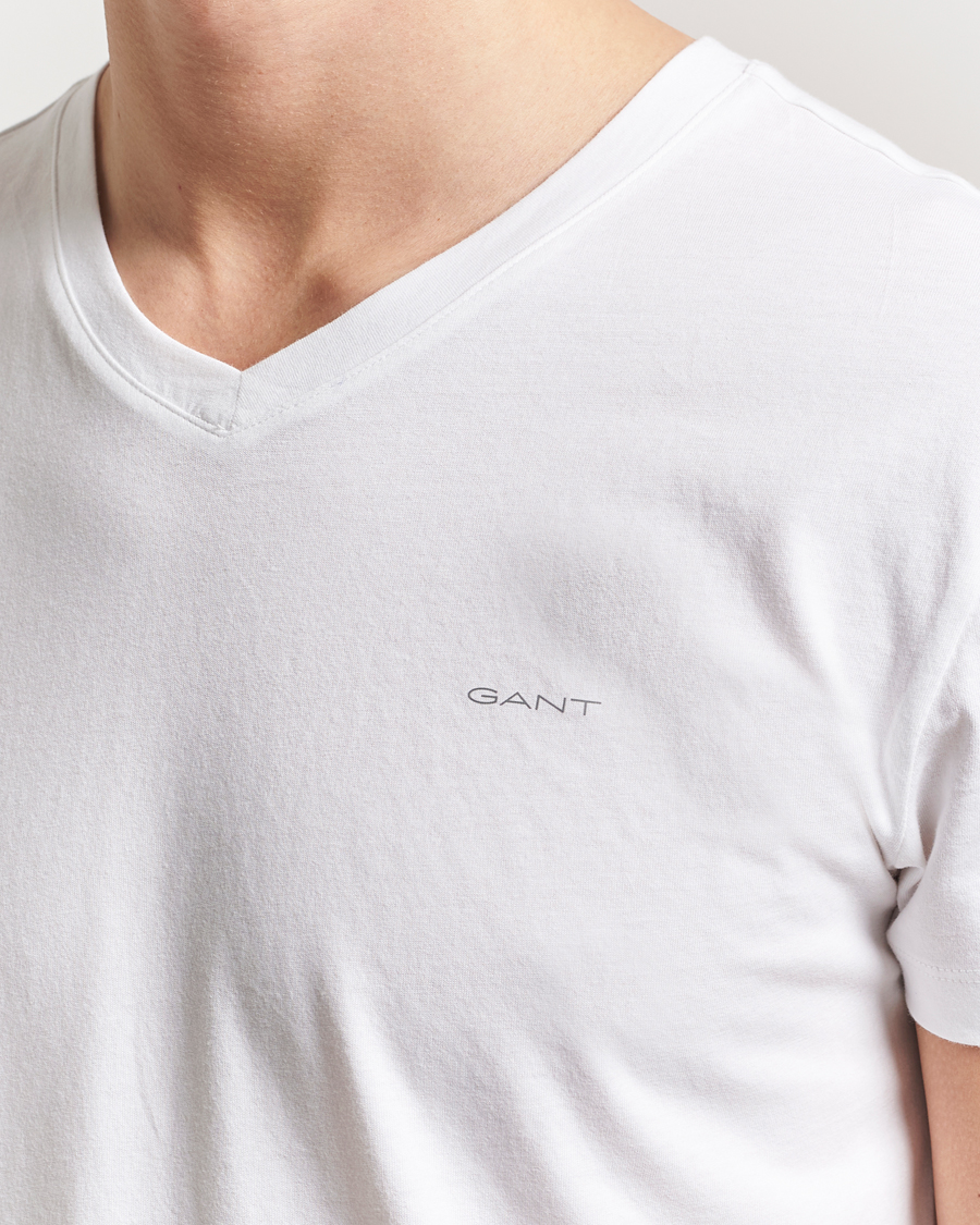 Herren | T-Shirts | GANT | 2-Pack V-Neck T-shirt Black/White