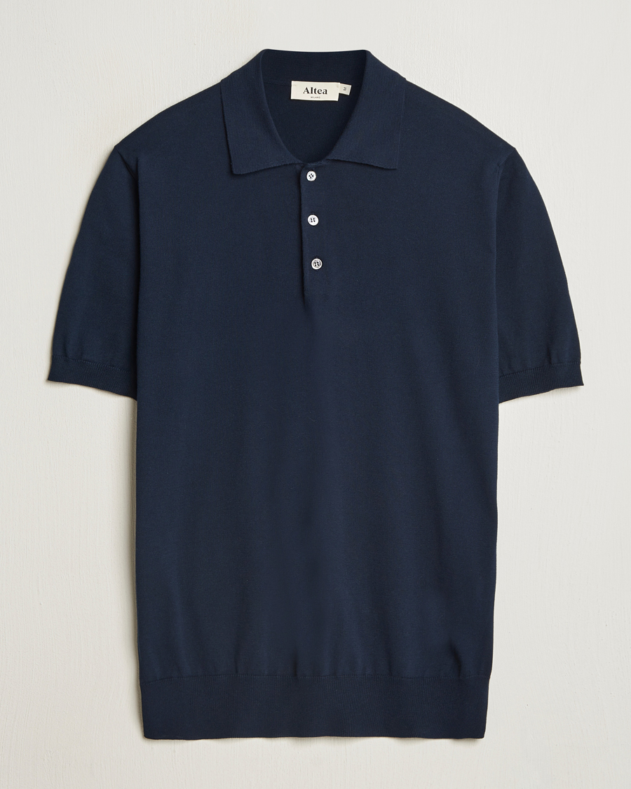 Herren | Poloshirts | Altea | Short Sleeve Cotton Polo Navy