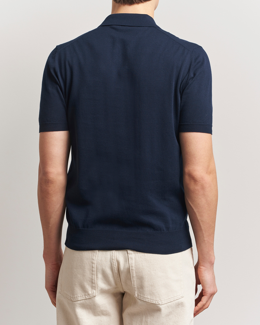 Herren | Poloshirts | Altea | Short Sleeve Cotton Polo Navy