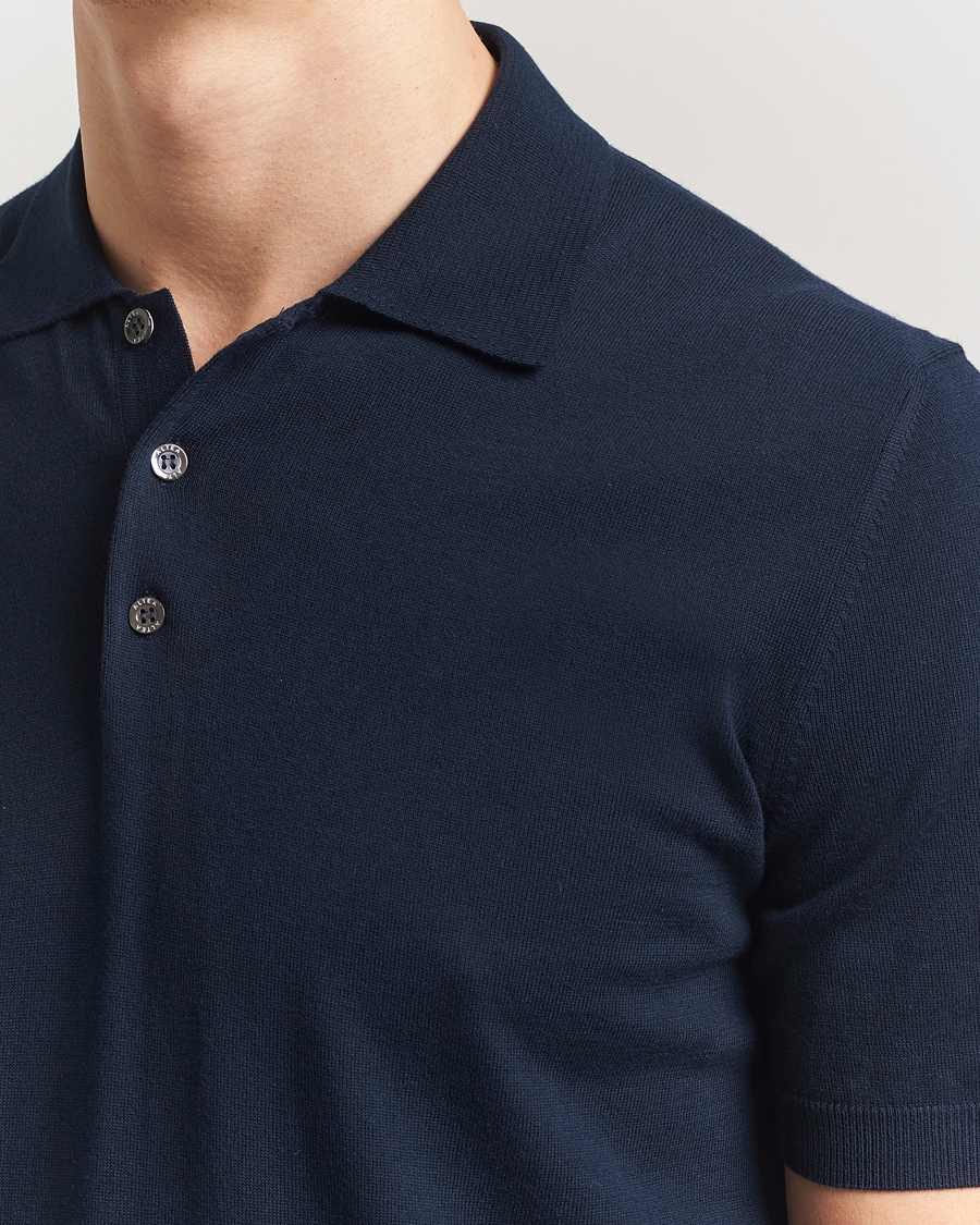 Herren | Poloshirts | Altea | Short Sleeve Cotton Polo Navy