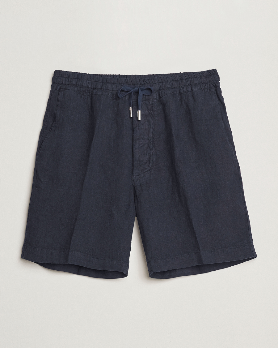 Herren | Shorts | Altea | Linen Drawstring Shorts Navy