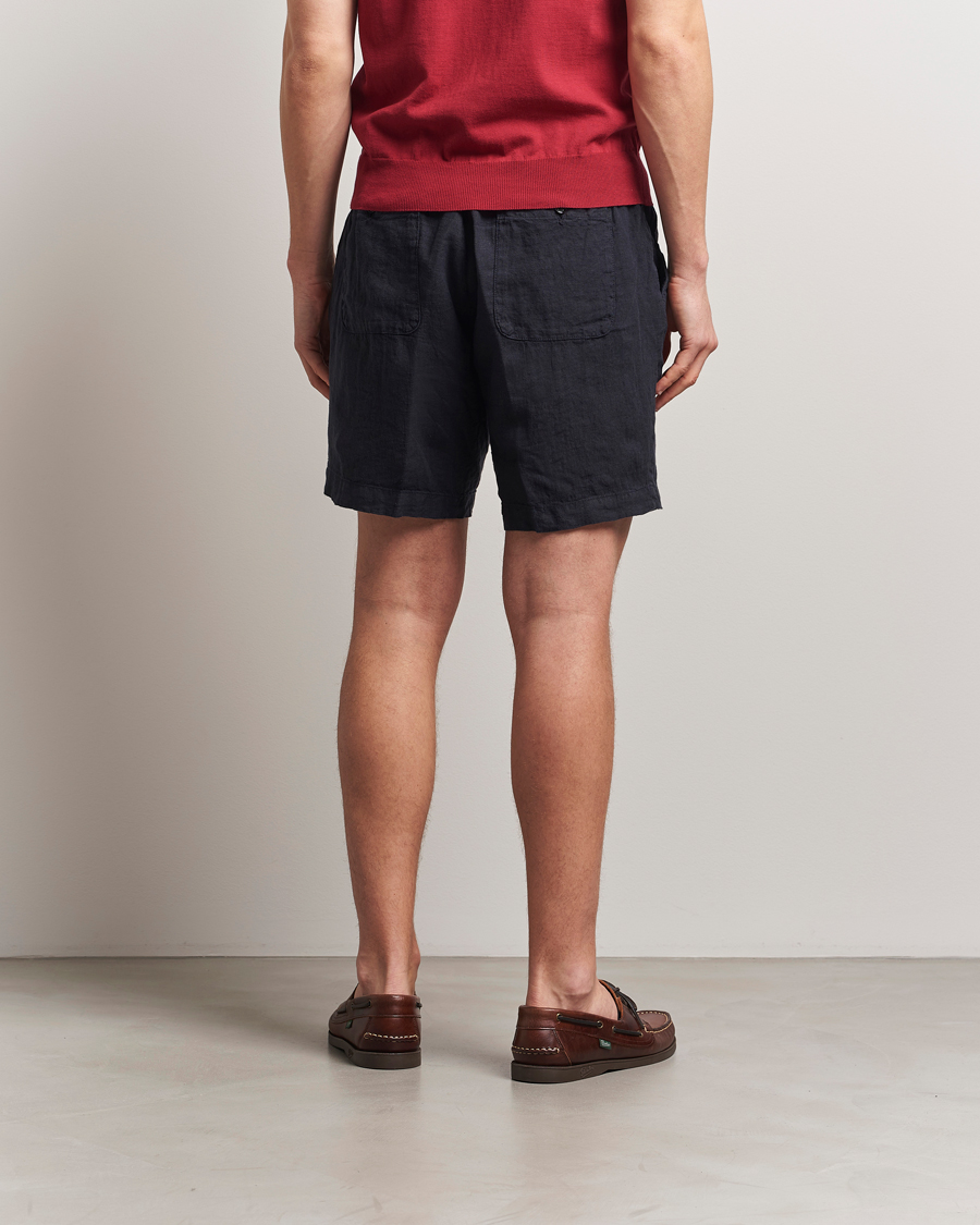 Herren | Shorts | Altea | Linen Drawstring Shorts Navy