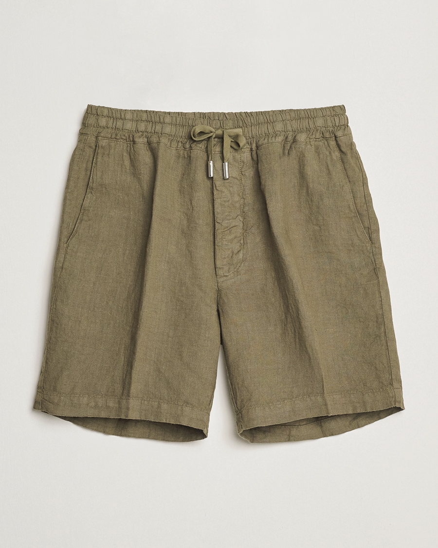 Herren | Shorts | Altea | Linen Drawstring Shorts Military