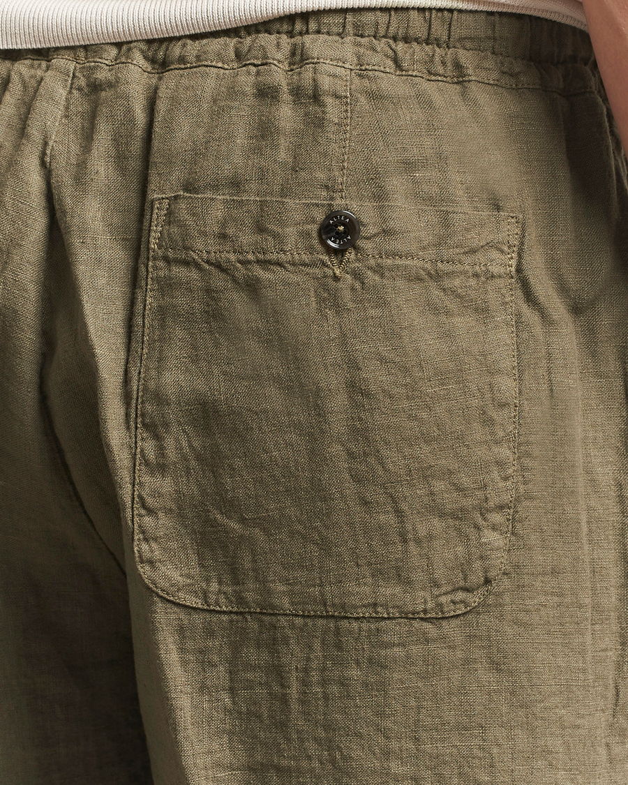 Herren | Shorts | Altea | Linen Drawstring Shorts Military