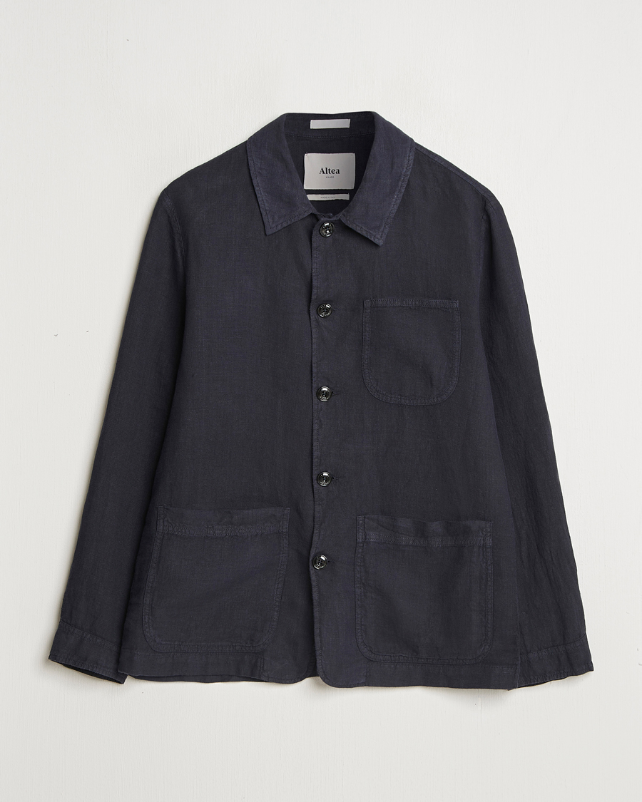 Herren | Jacken | Altea | Linen Chore Jacket Navy