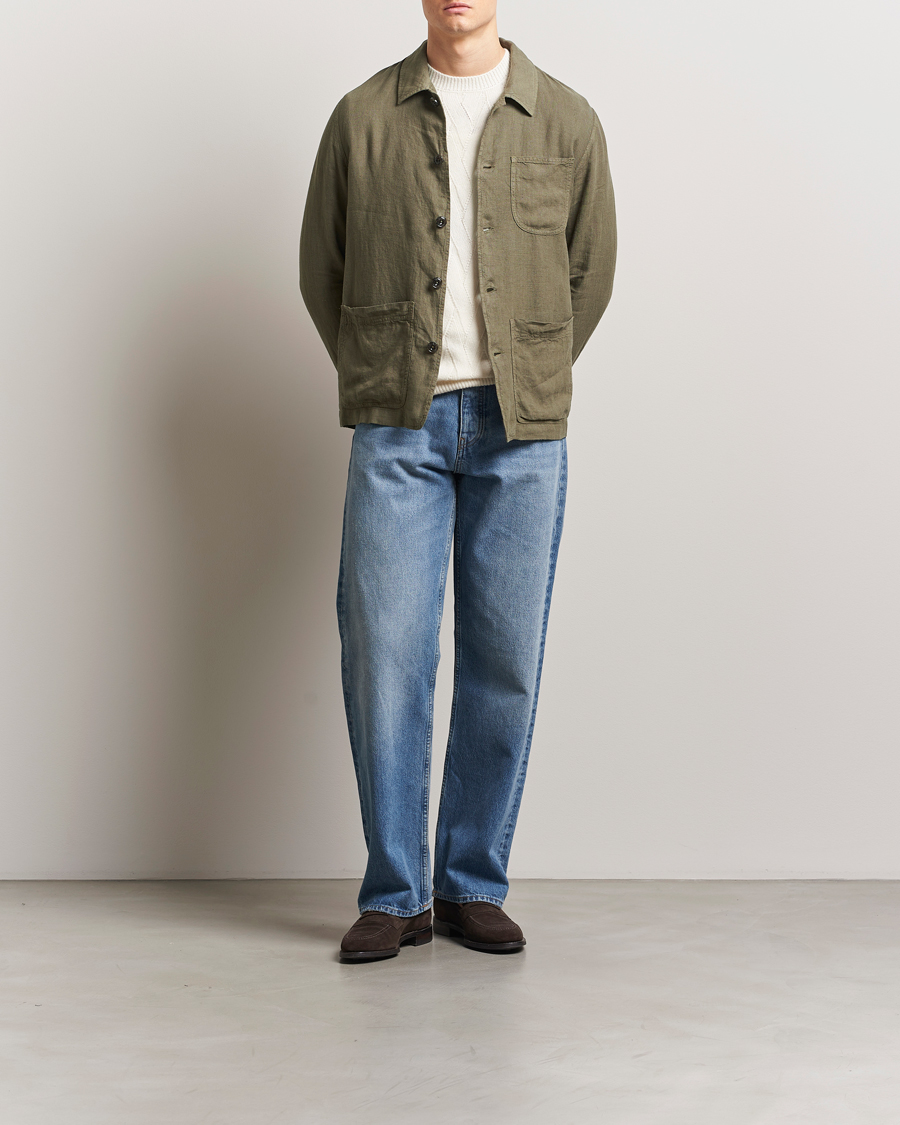Herren | Jacken | Altea | Linen Chore Jacket Military