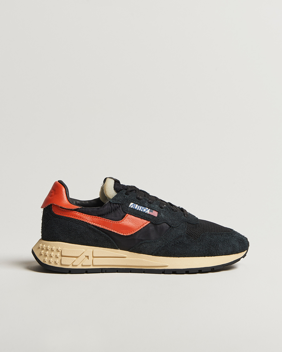 Herren | Autry Reelwind Running Sneaker Black/Orange | Autry | Reelwind Running Sneaker Black/Orange
