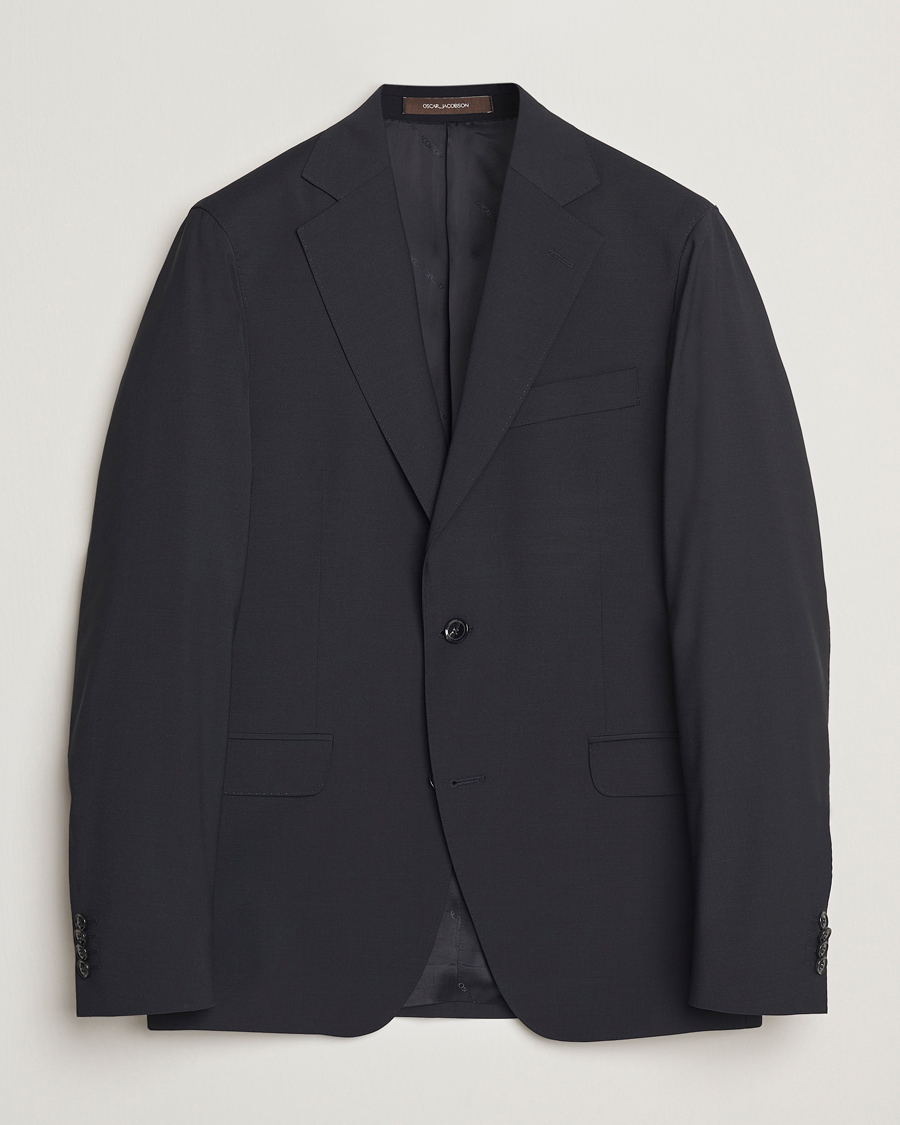 Herren | Sakkos | Oscar Jacobson | Ego Wool Blend Blazer Black