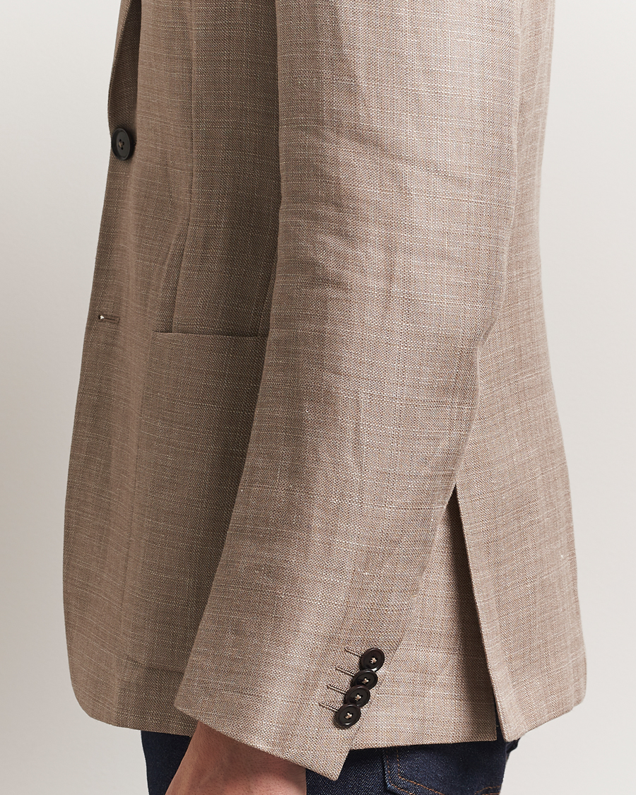 Herren | Sakkos | Zegna | Unconstructed Wool/Linen Blazer Beige