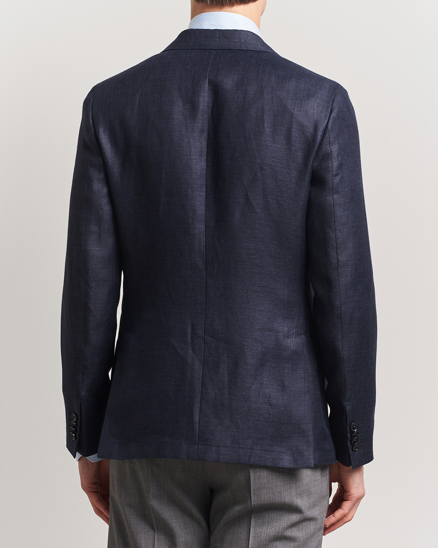 Herren | Sakkos | Zegna | Unconstructed Wool/Linen Blazer Navy