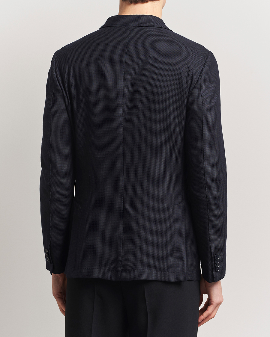 Herren | Sakkos | Zegna | Unconstructed Wool Hopsack Blazer Navy