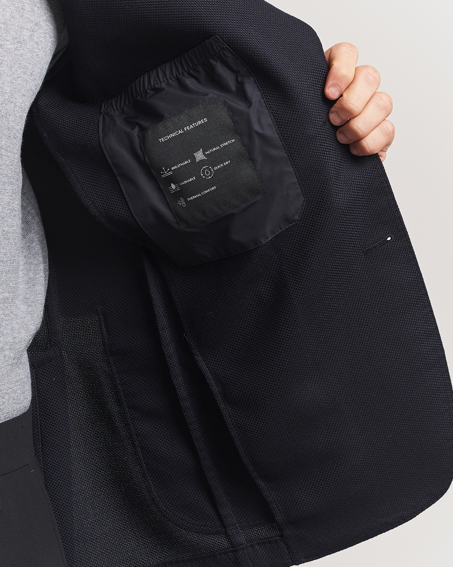 Herren | Sakkos | Zegna | Unconstructed Wool Hopsack Blazer Navy