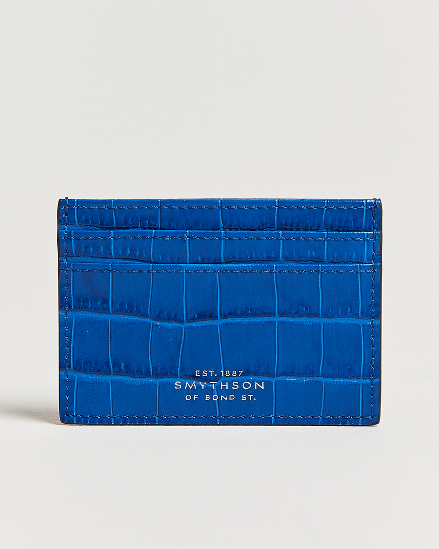 Herren | Smythson Mara Flat Cardholder Cerulean | Smythson | Mara Flat Cardholder Cerulean