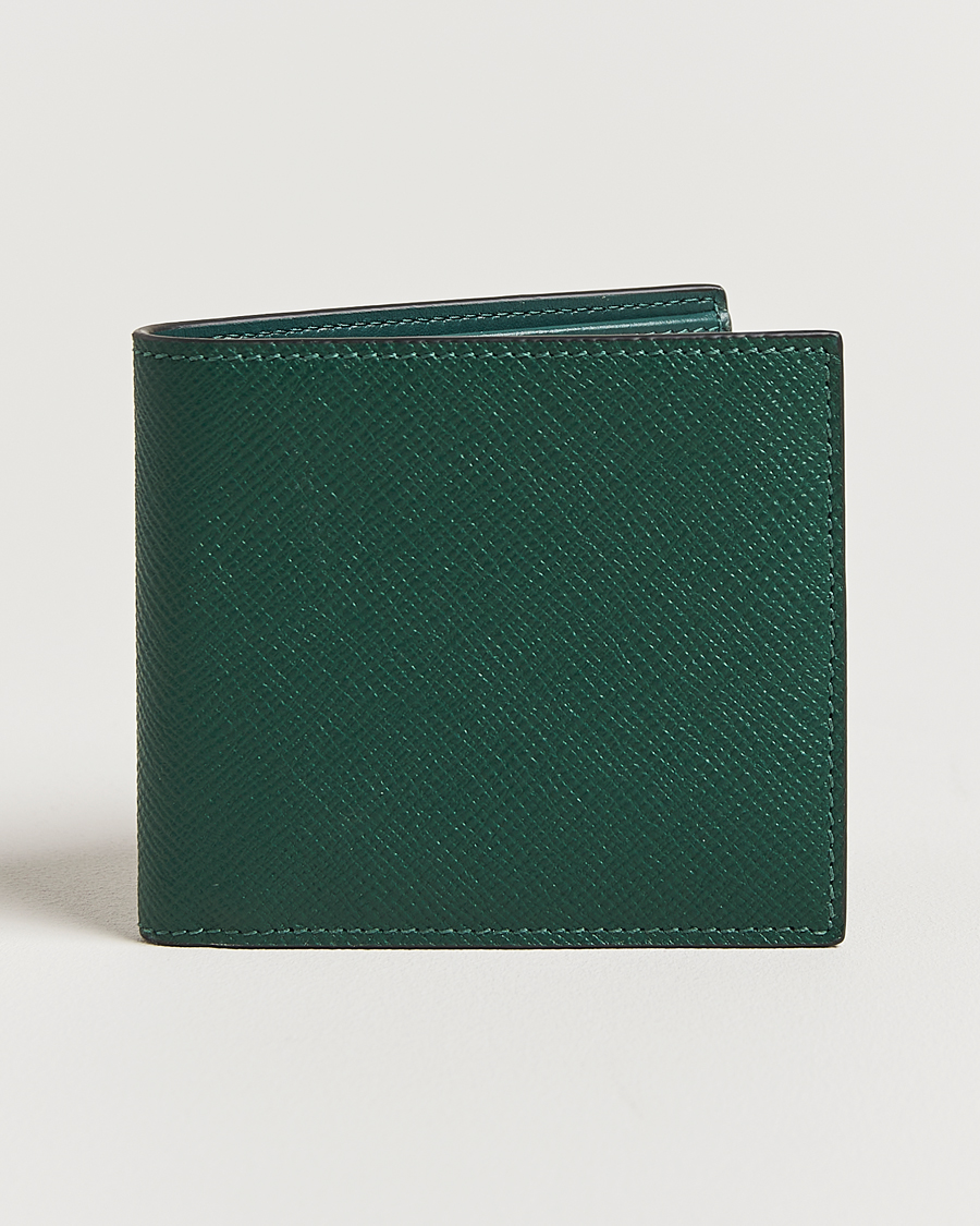 Herren | Smythson Panama 6 Card Leather Wallet Forest Green | Smythson | Panama 6 Card Leather Wallet Forest Green