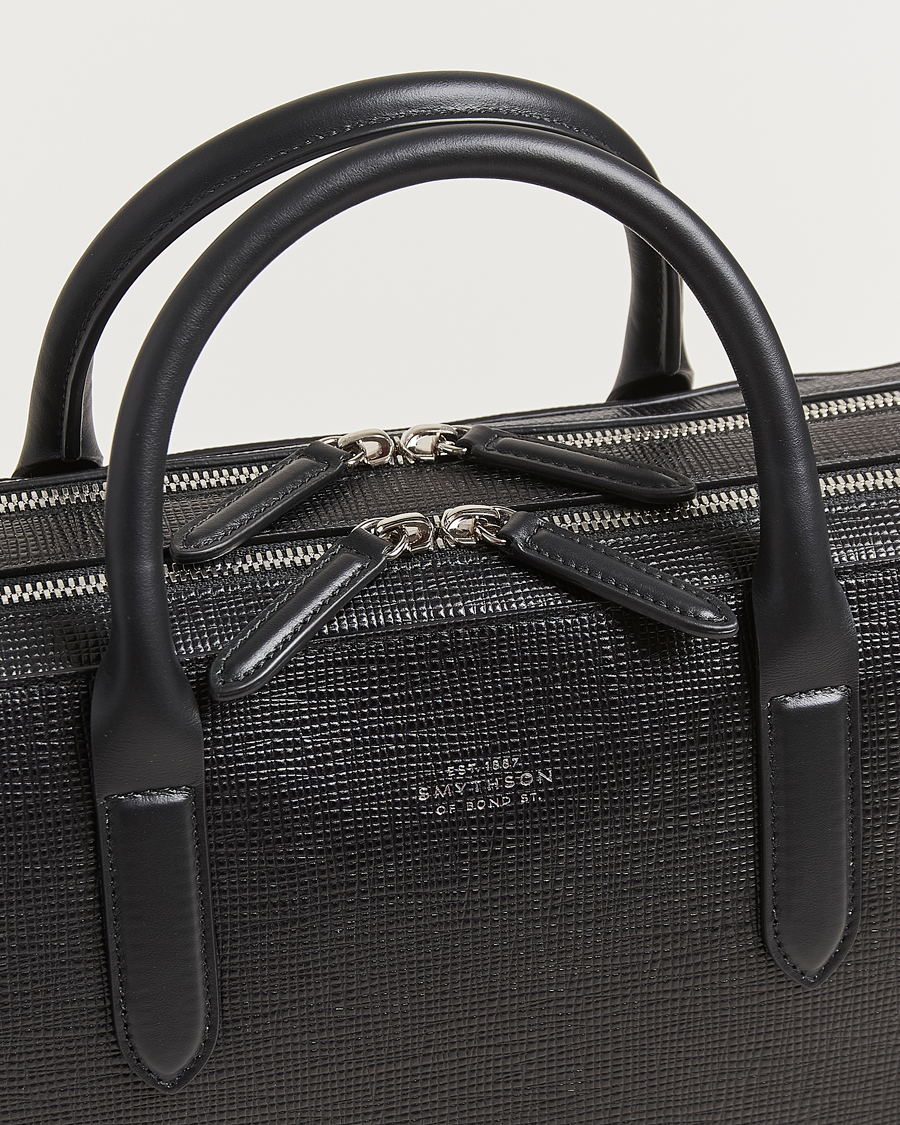 Herren | Taschen | Smythson | Panama Large Lightweight Briefcase Black