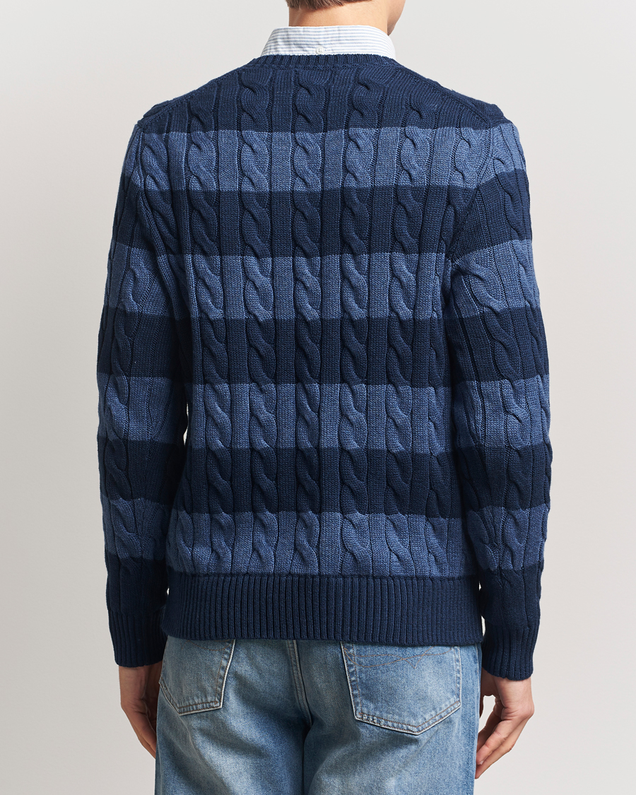 Herren | Pullover | Polo Ralph Lauren | Striped Cotton Sweater Navy Combo