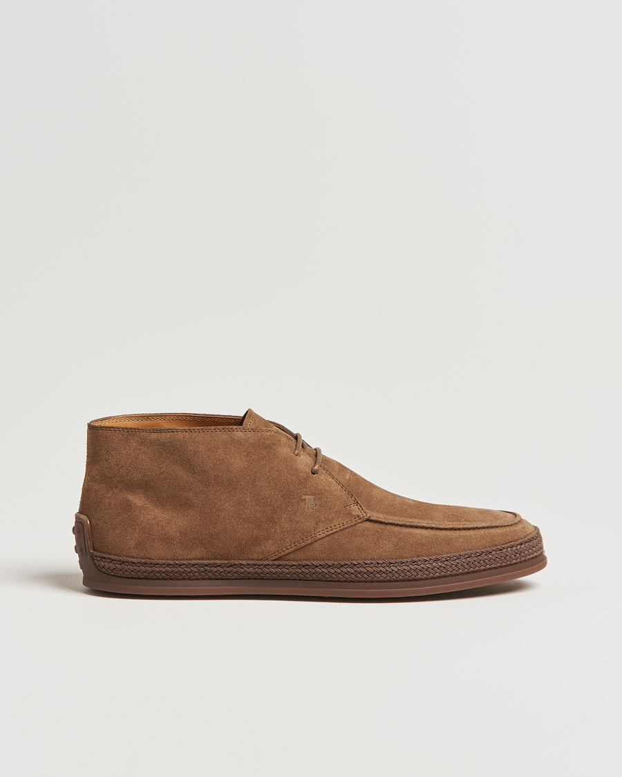 Herren | Tod's Raffia Chukka Boot Brown Suede | Tod's | Raffia Chukka Boot Brown Suede
