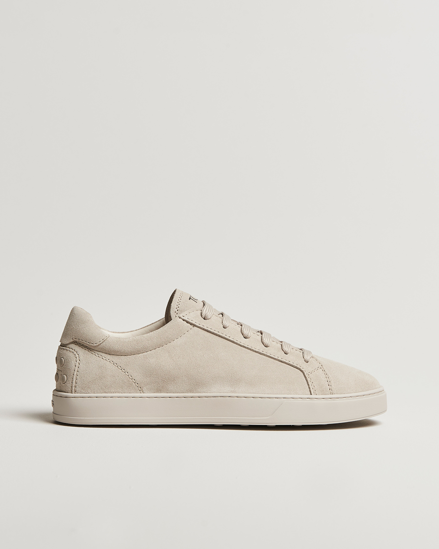 Herren | Tod's Cassetta Lacciata Sneaker Light Grey Suede | Tod's | Cassetta Lacciata Sneaker Light Grey Suede