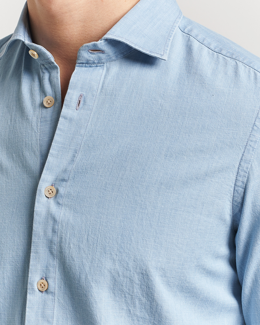 Herren | Hemden | Boglioli | Chambray Shirt Light Blue