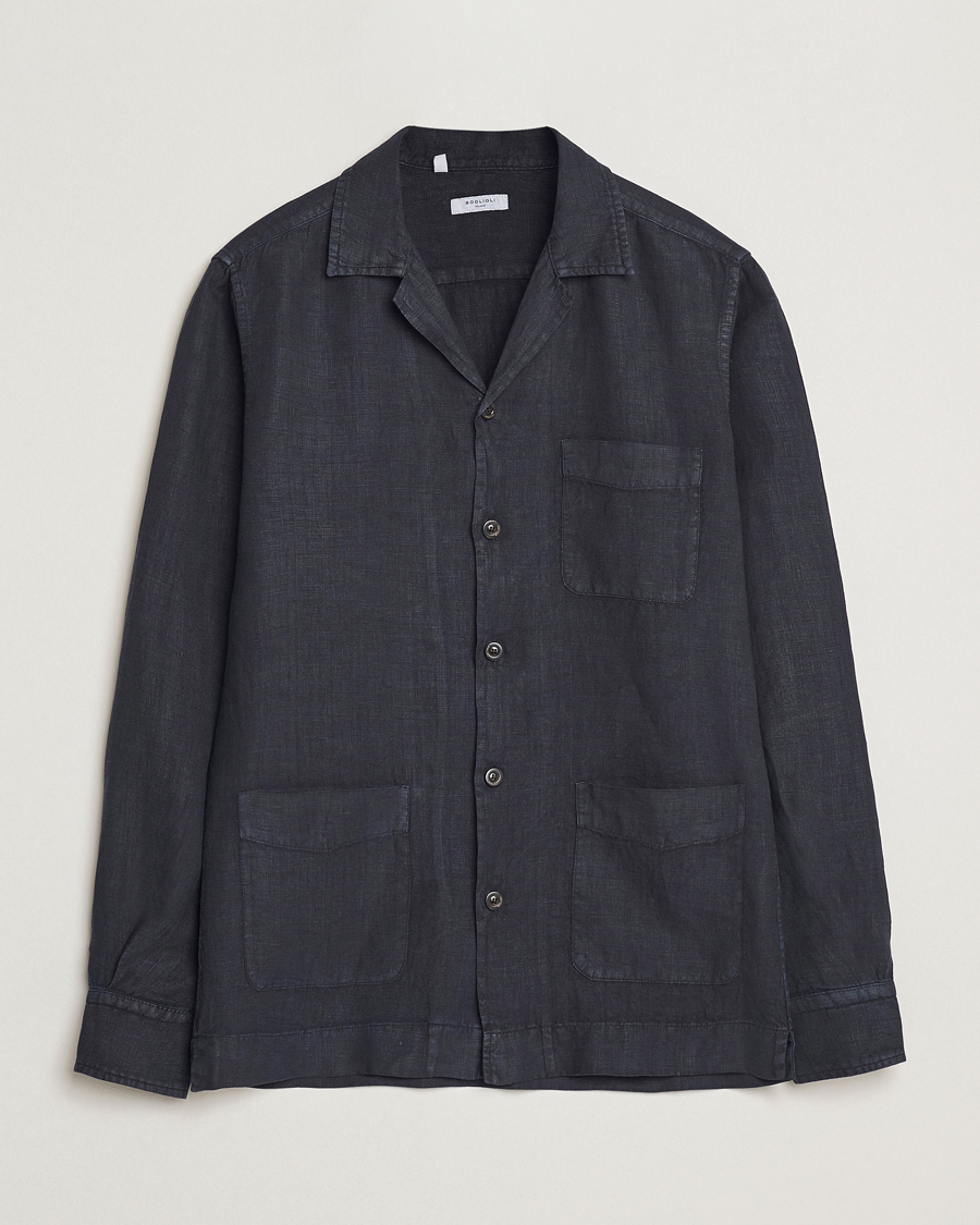 Herren | Jacken | Boglioli | Linen Painter Jacket Navy