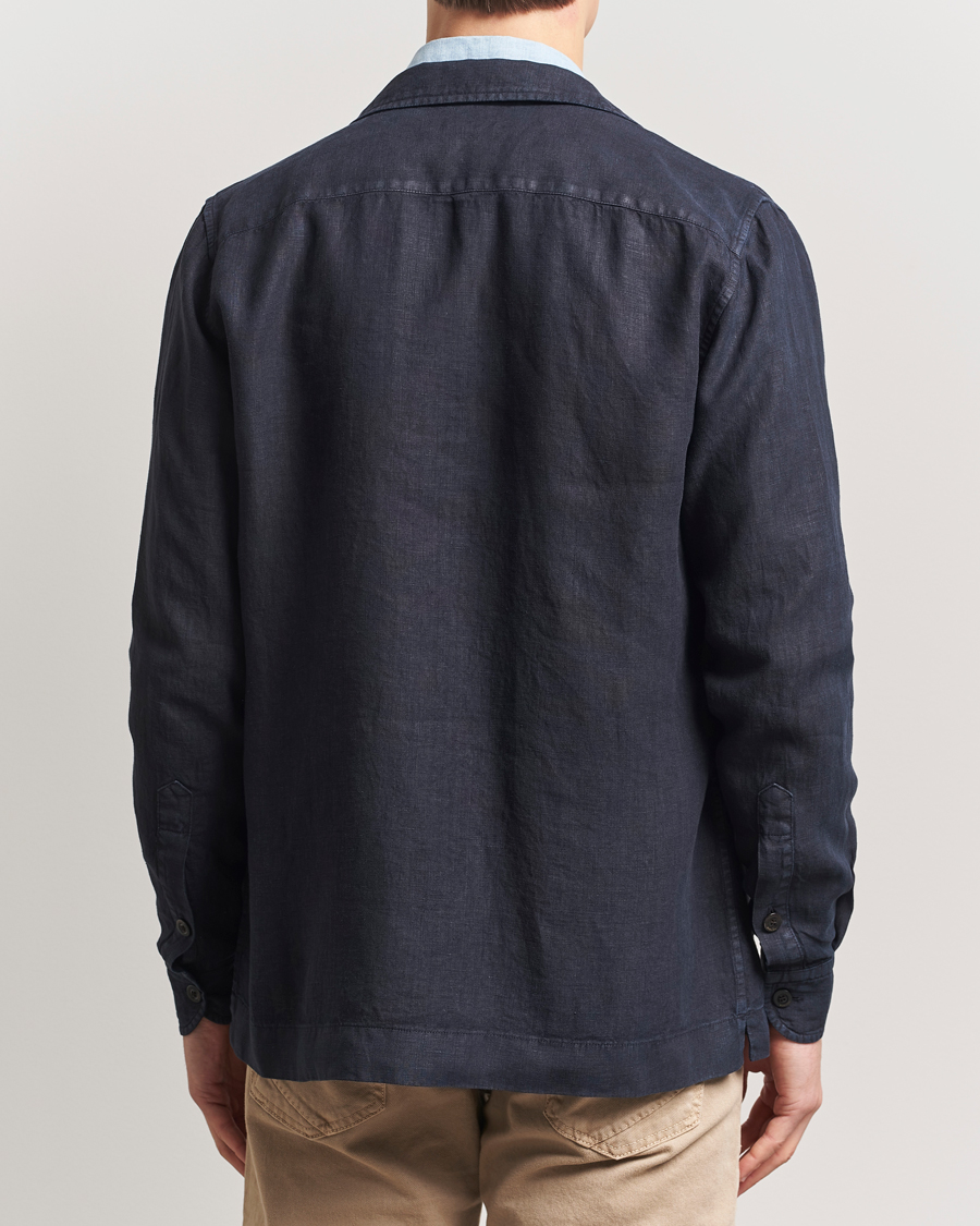 Herren | Jacken | Boglioli | Linen Painter Jacket Navy