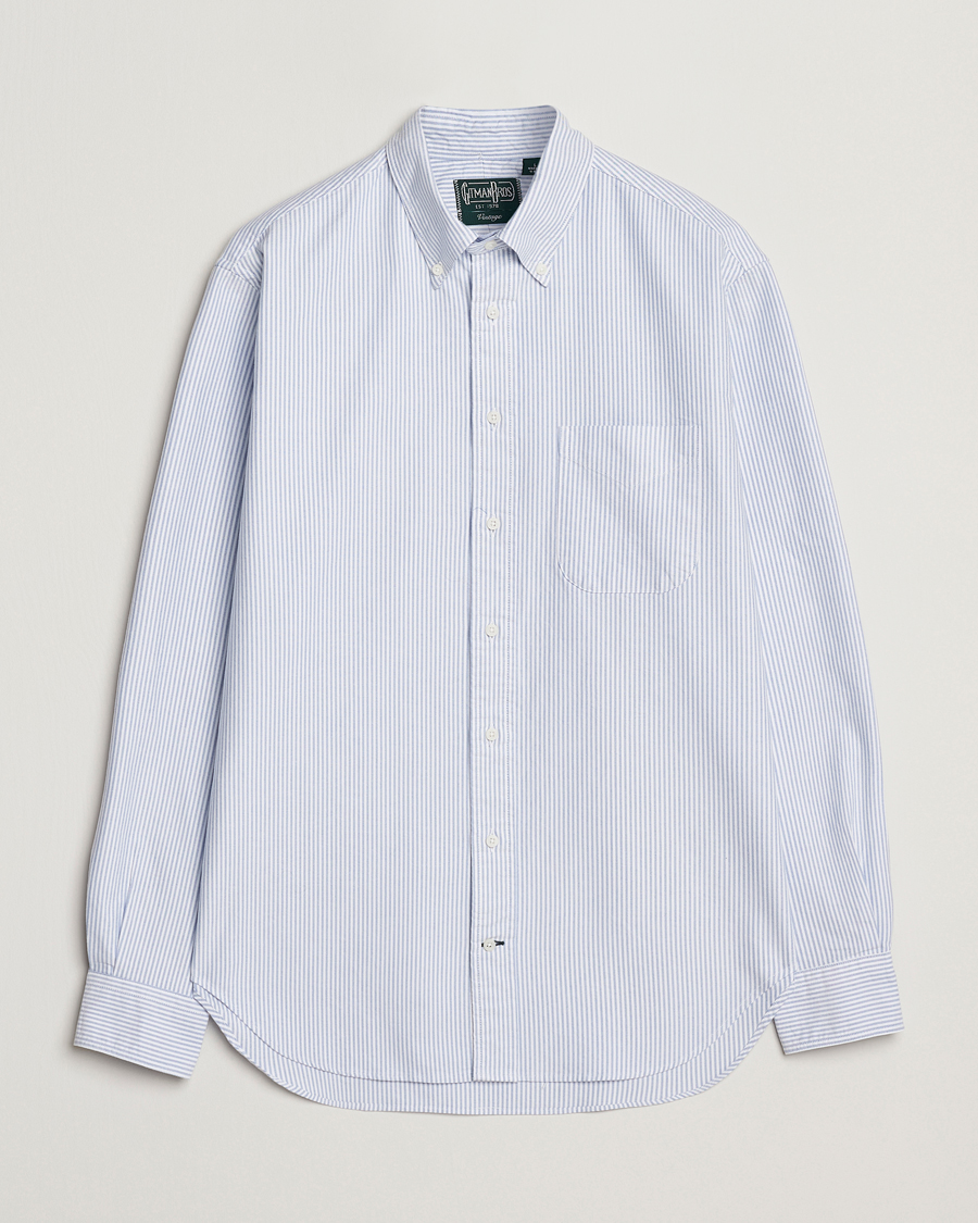 Herren | Hemden | Gitman Vintage | Button Down Striped Oxford Shirt Light Blue