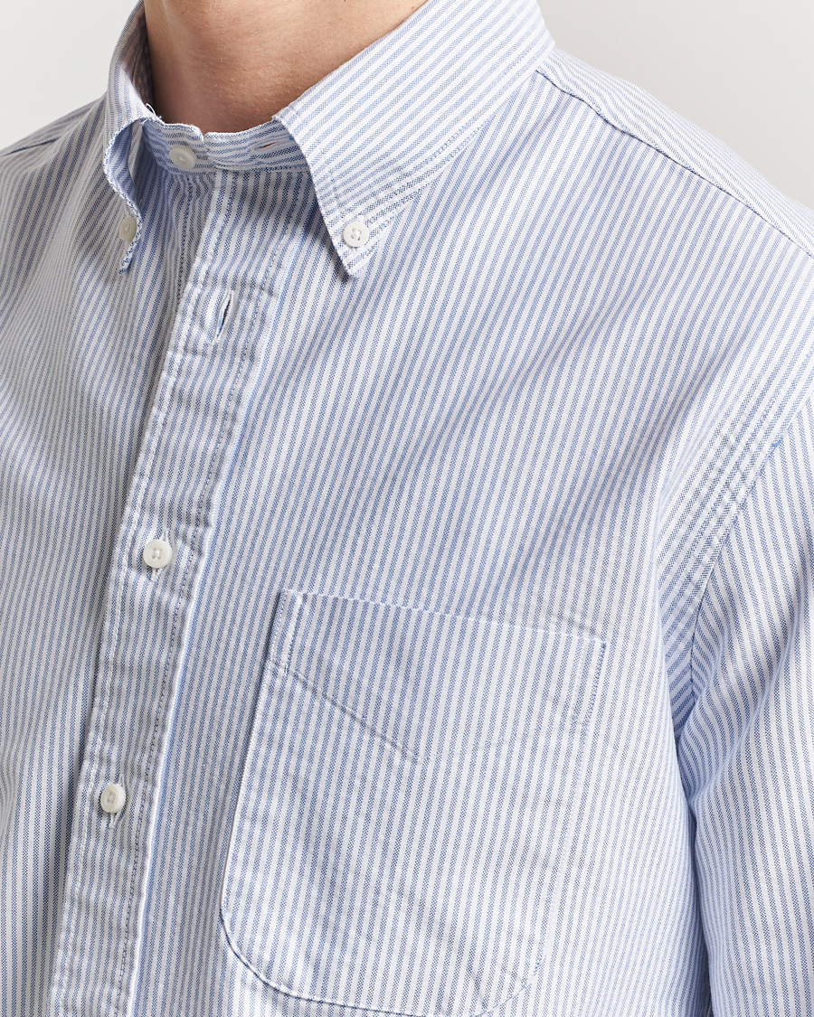 Herren | Hemden | Gitman Vintage | Button Down Striped Oxford Shirt Light Blue