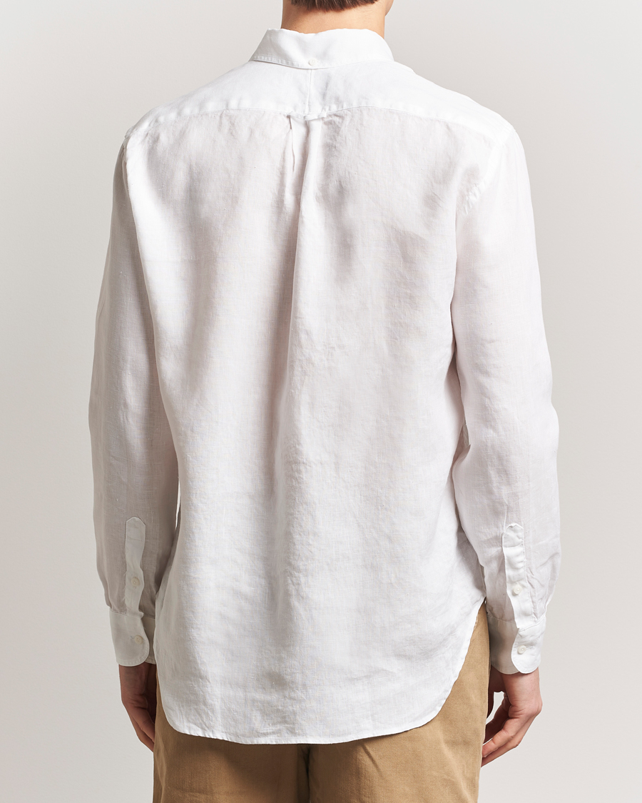 Herren | Hemden | Gitman Vintage | Button Down Linen Shirt White