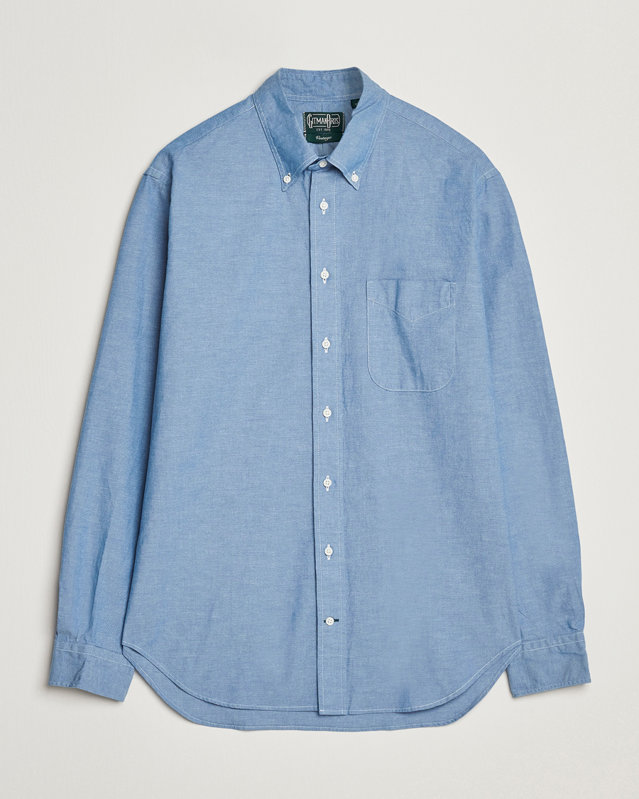 Herren | Hemden | Gitman Vintage | Button Down Chambray Shirt Light Blue
