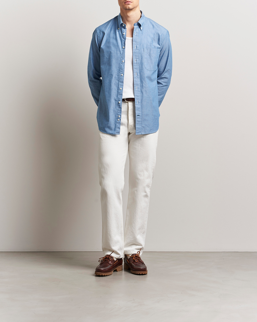 Herren | Hemden | Gitman Vintage | Button Down Chambray Shirt Light Blue