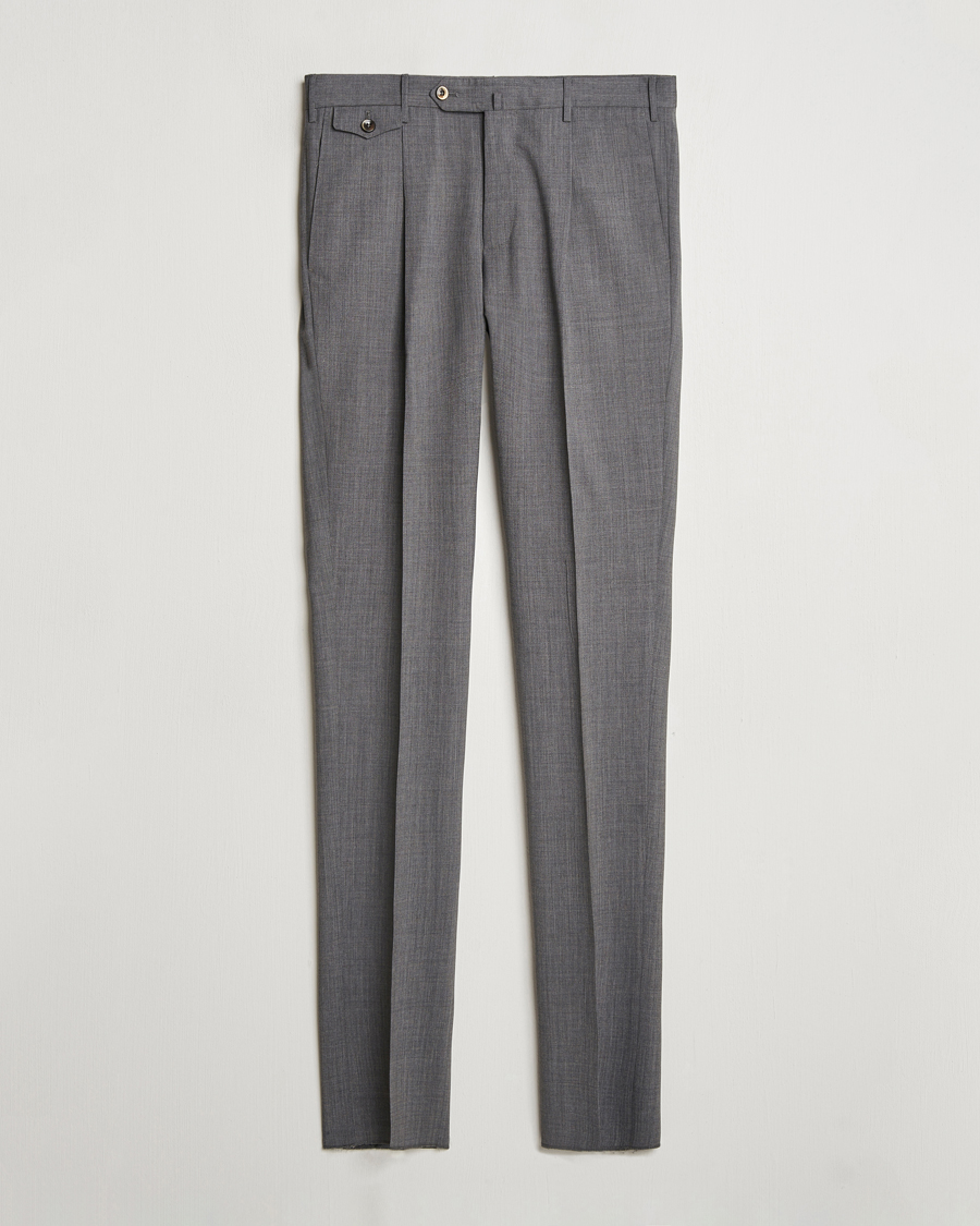 Herren | Hosen | PT01 | Gentleman Fit Wool Stretch Trousers Medium Grey