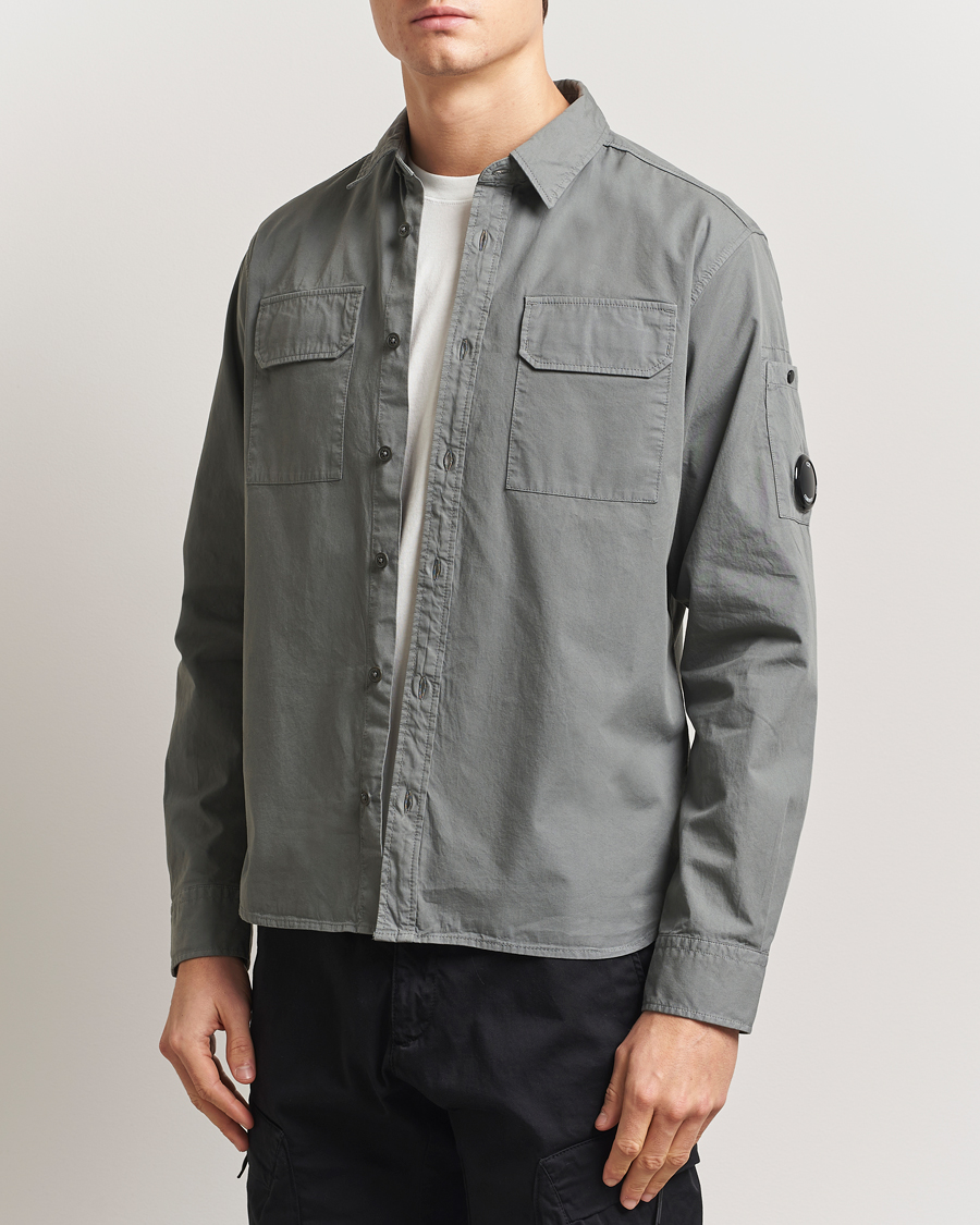Herren | Hemden | C.P. Company | Organic Gabardine Pocket Shirt Grey