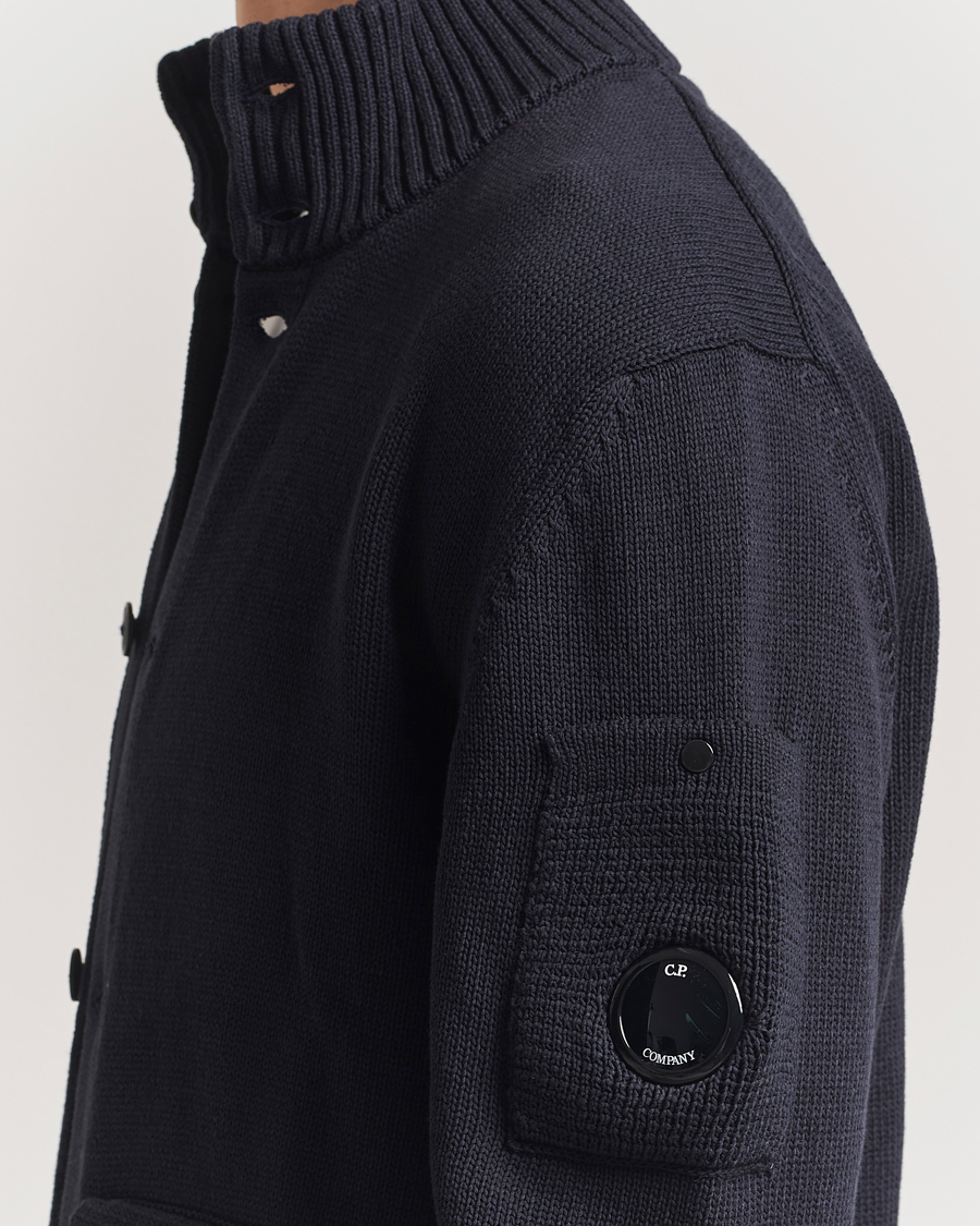 Herren | Pullover | C.P. Company | Knitted Compact Cotton Cardigan Navy