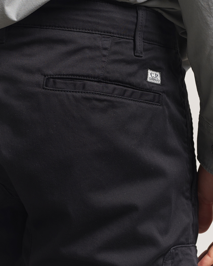 Herren | Hosen | C.P. Company | Satin Stretch Cargo Pants Black