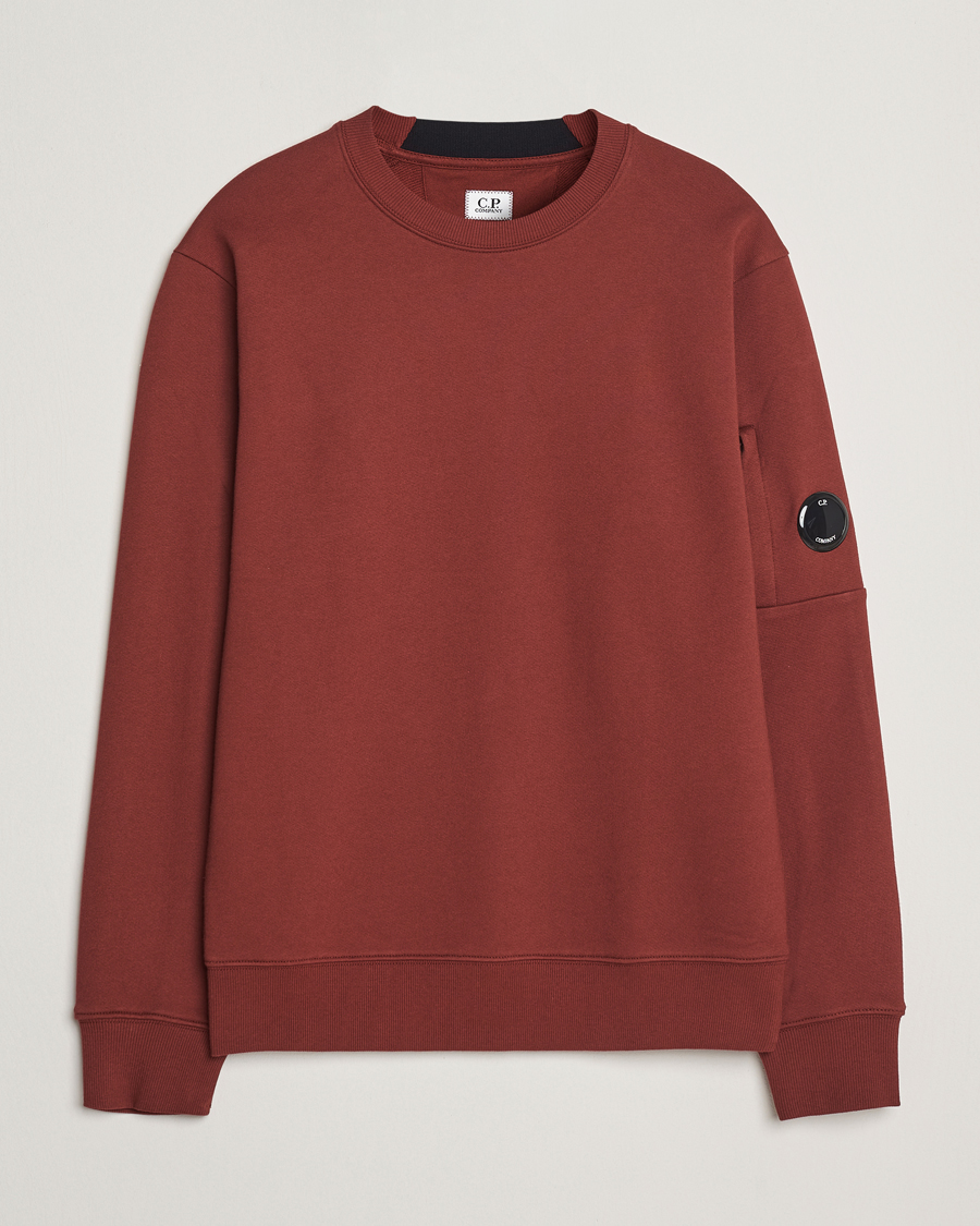 Herren | Pullover | C.P. Company | Diagonal Raised Fleece Lens Sweatshirt Rust