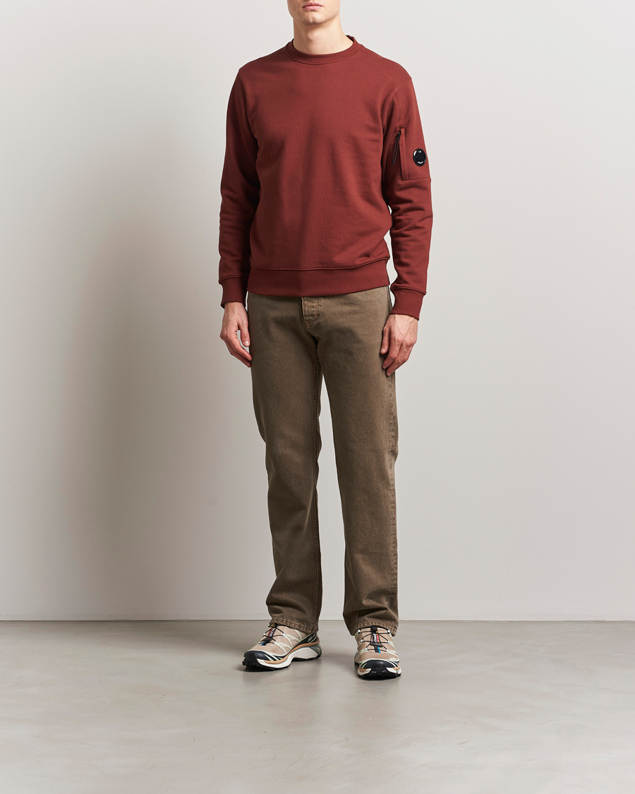 Herren | Pullover | C.P. Company | Diagonal Raised Fleece Lens Sweatshirt Rust