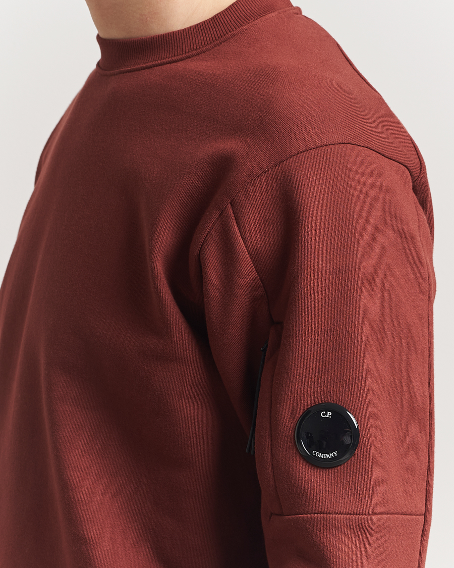 Herren | Pullover | C.P. Company | Diagonal Raised Fleece Lens Sweatshirt Rust