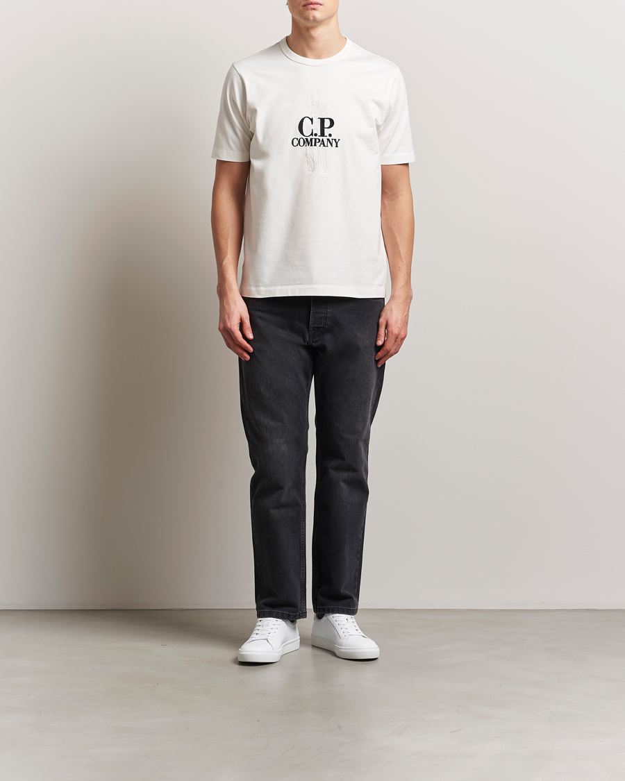 Herren | T-Shirts | C.P. Company | Mercerized Heavy Cotton Back Logo T-Shirt White
