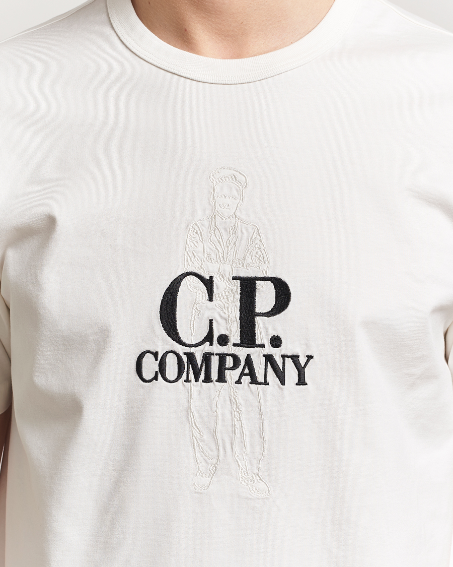 Herren | T-Shirts | C.P. Company | Mercerized Heavy Cotton Back Logo T-Shirt White