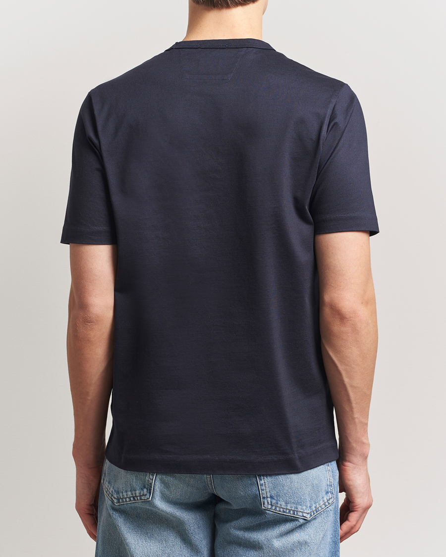Herren | T-Shirts | C.P. Company | Mercerized Heavy Cotton Chest Logo T-Shirt Navy